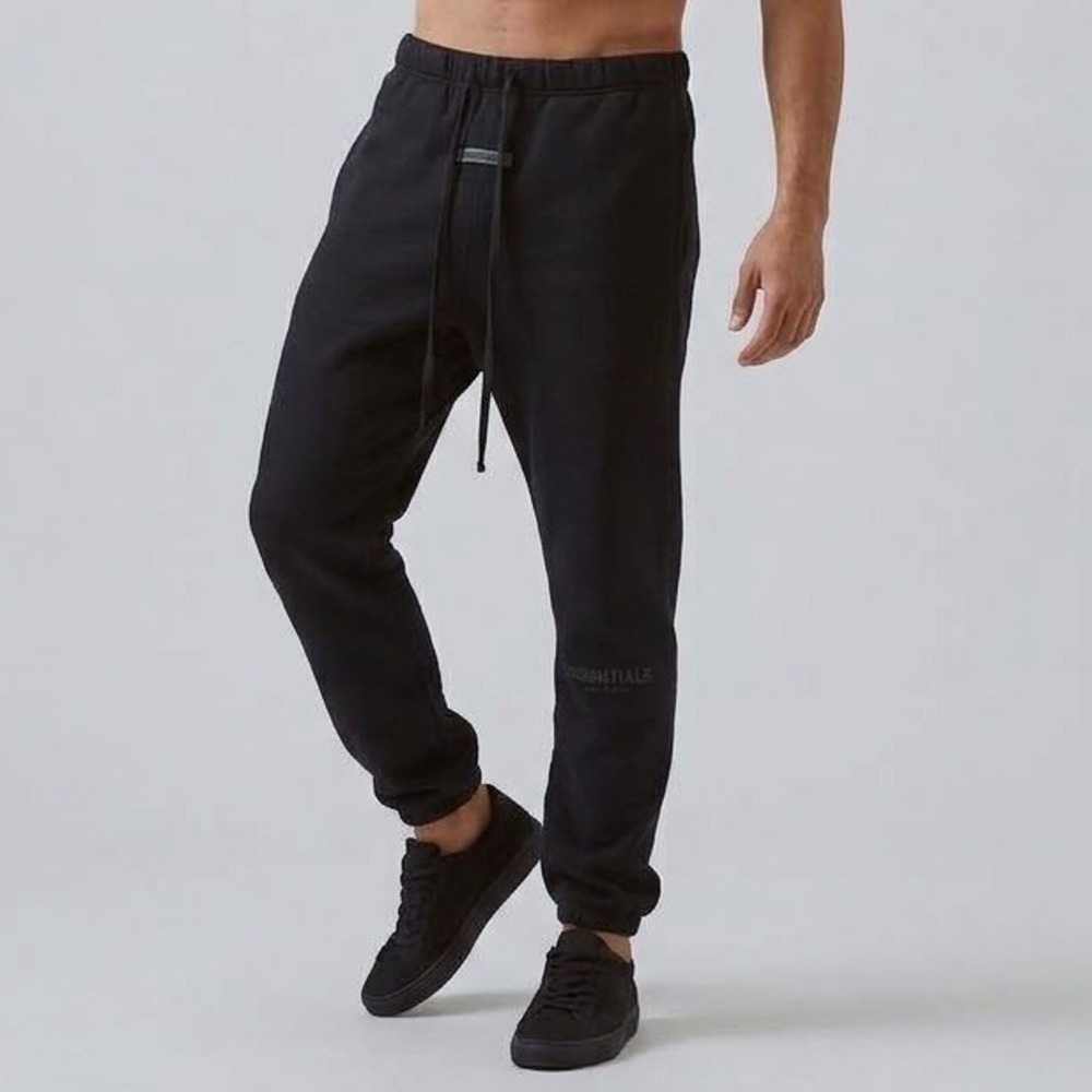 FEAR OF GOD Essentials Sweatpants Stretch Limo Black Men's XXL NWT $190